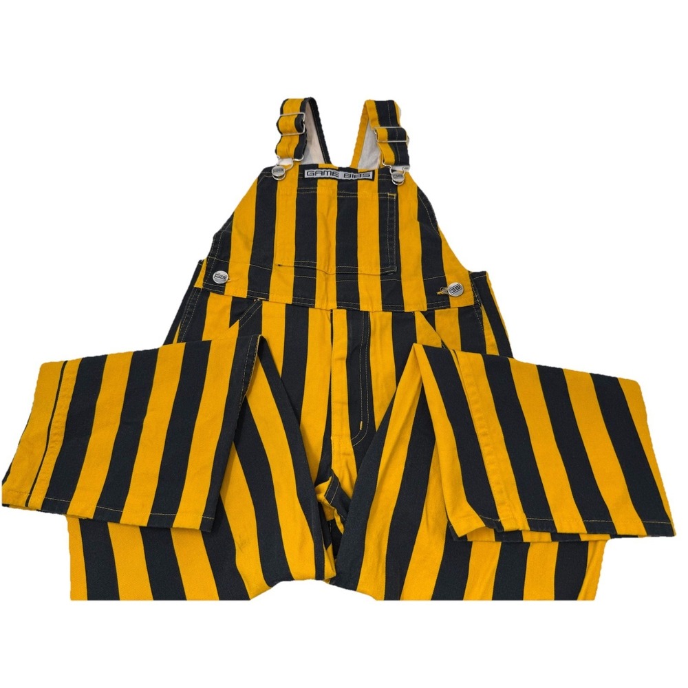 Game Bibs Black and Yellow Iowa Steelers Overalls Size Youth Small